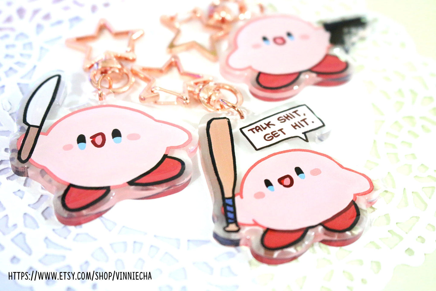 Kirby Acrylic Charms