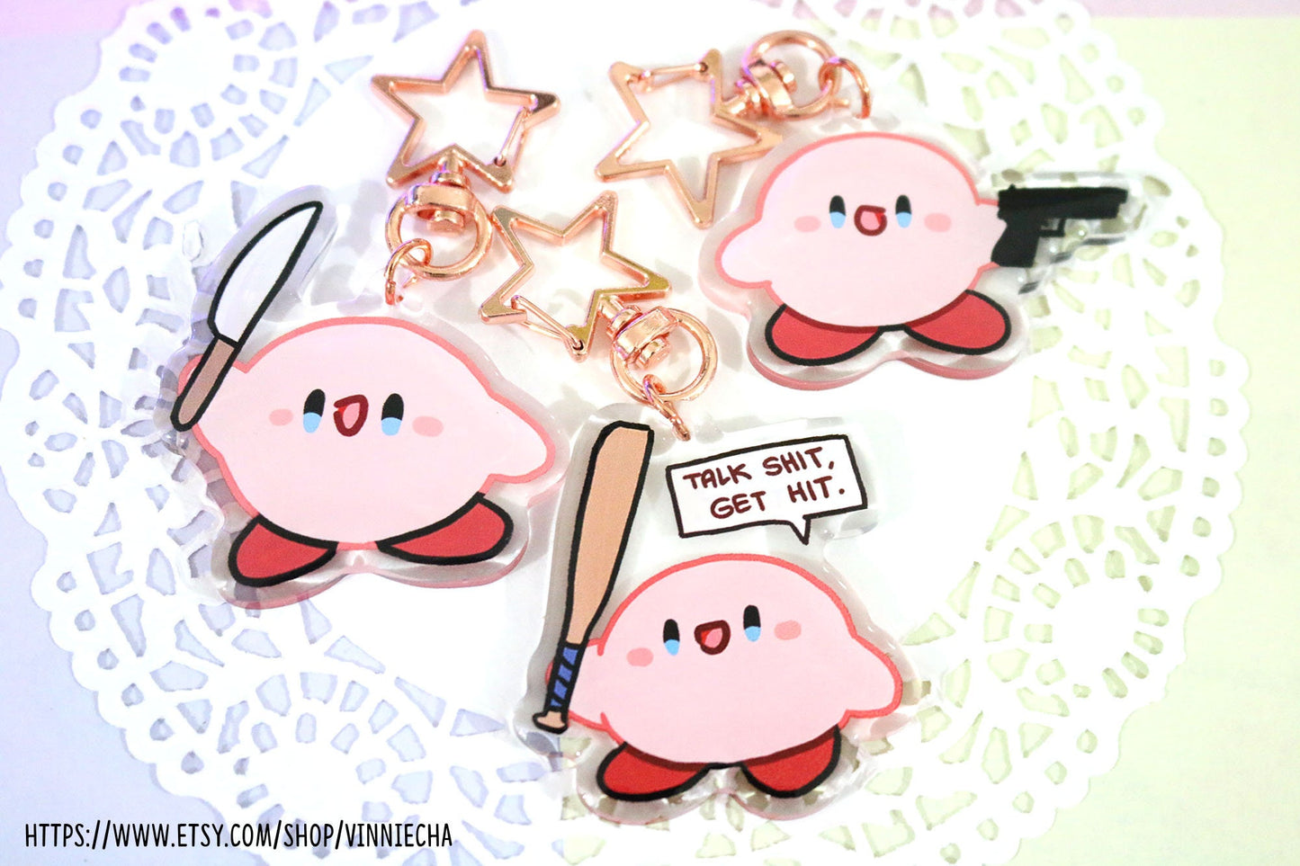 Kirby Acrylic Charms