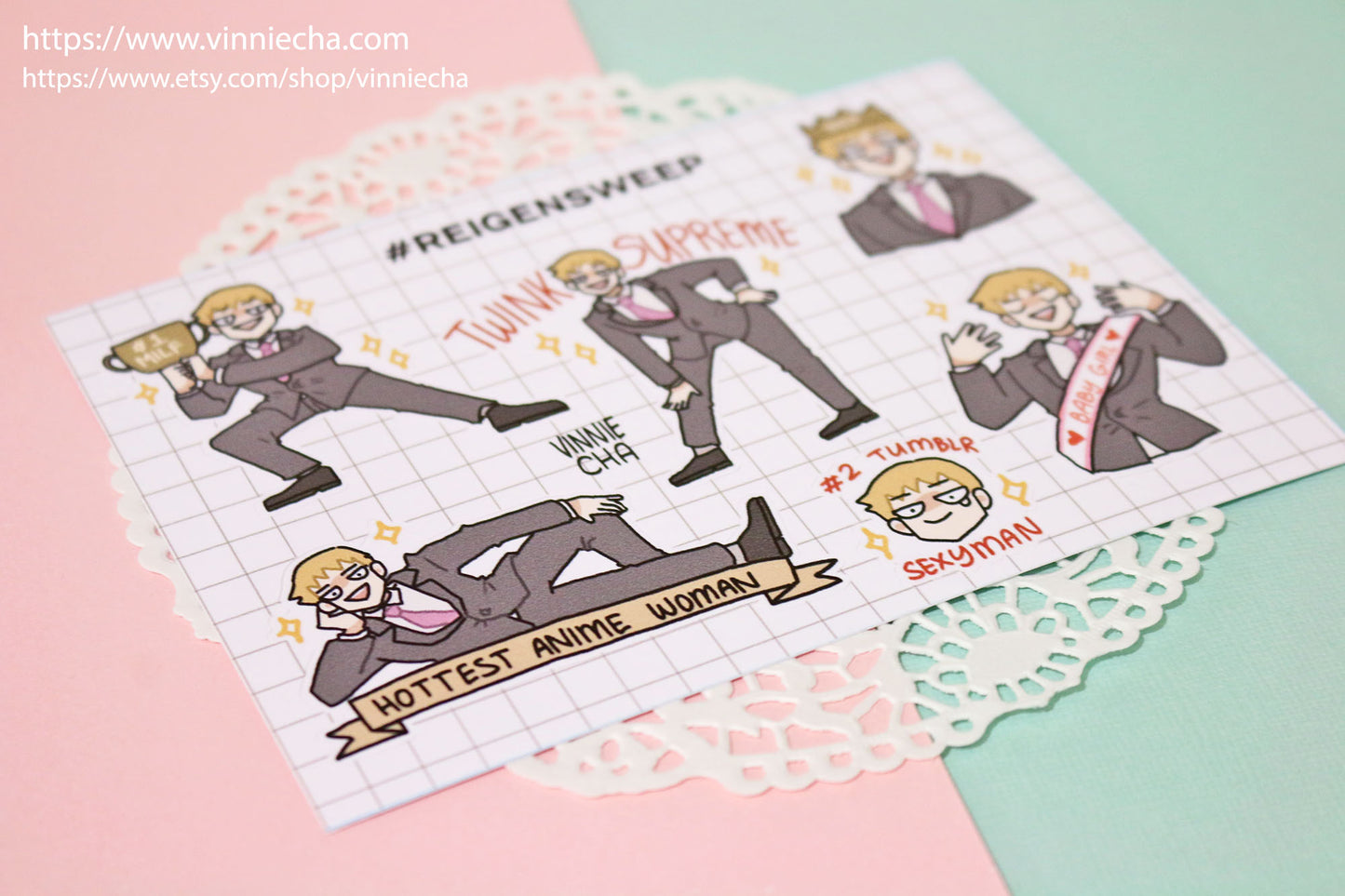 Reigen Sweep | A6 Sticker Sheet