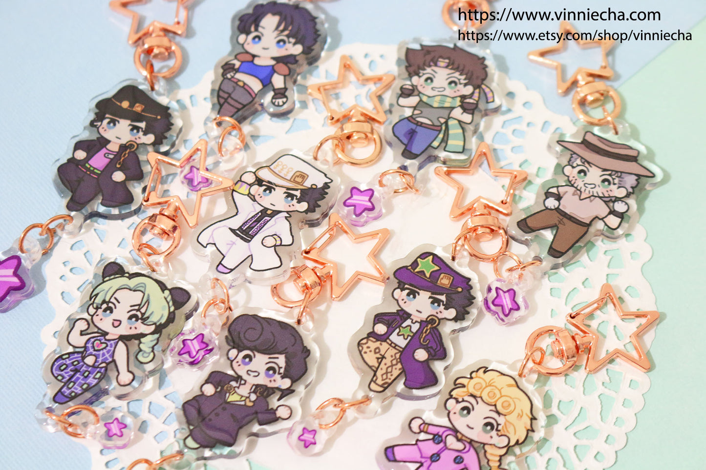 JJBA Acrylic Charms | Set A