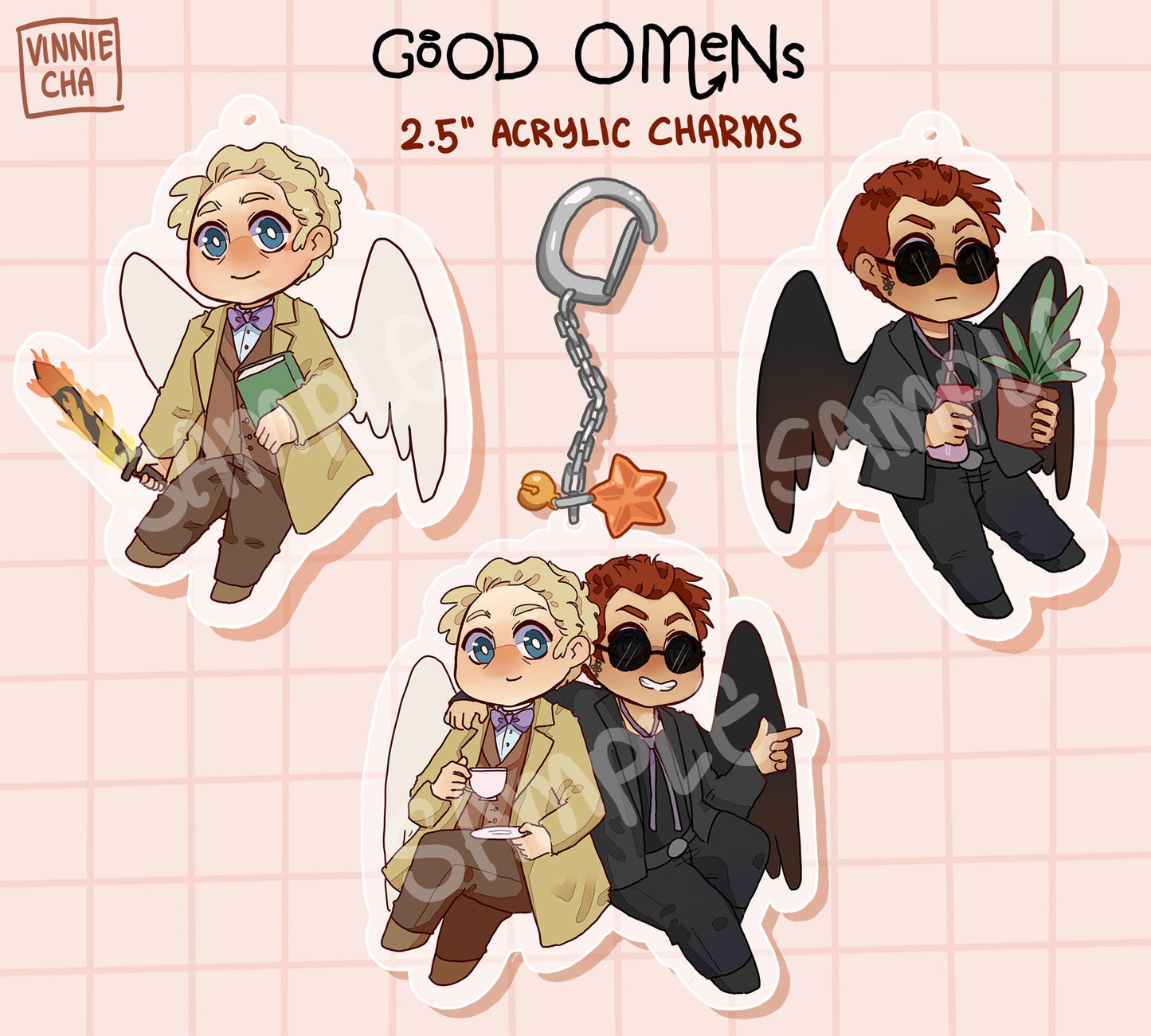 Good Omens Acrylic Charms