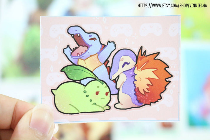 Pokemon | Johto Starters | Vinyl Sticker – Vinnie Cha