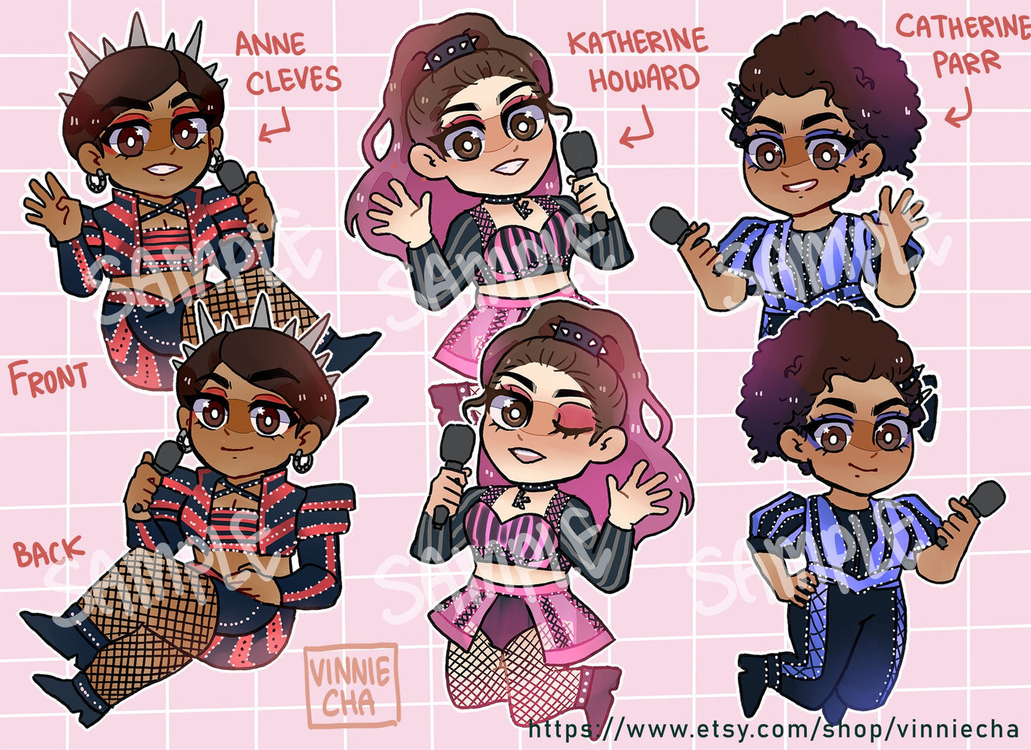 SIX the Musical Acrylic Charms