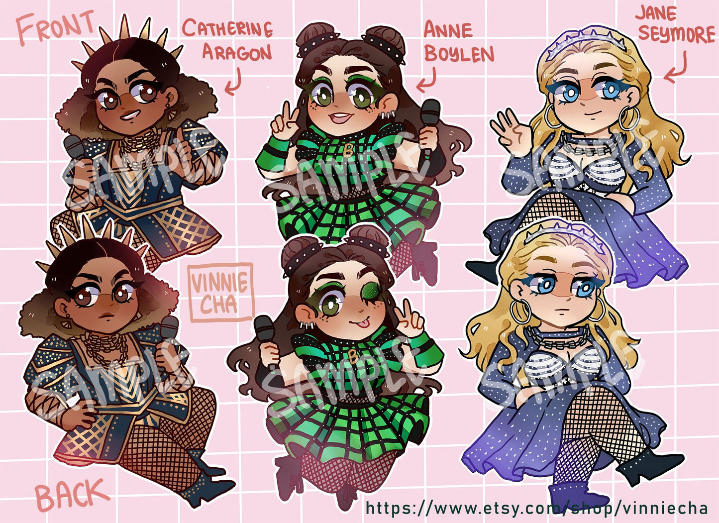 SIX the Musical Acrylic Charms