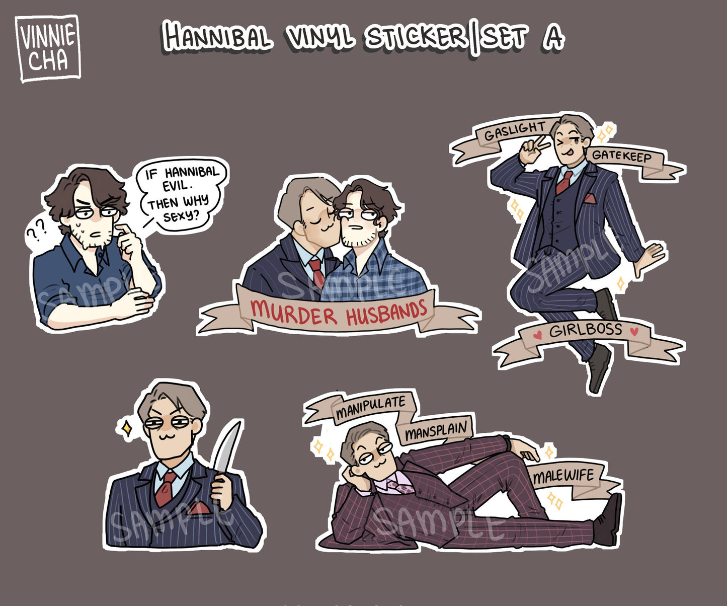 Hannibal Vinyl Stickers | Sticker Set A