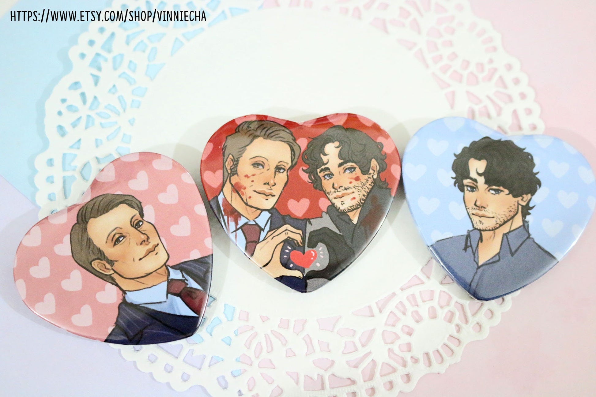 Hannigram Heart Badges – Vinnie Cha